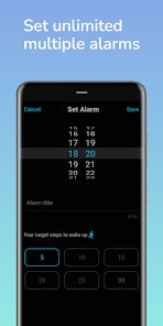 Mídia 2 de Wake n Walk - Definir alarme e andar