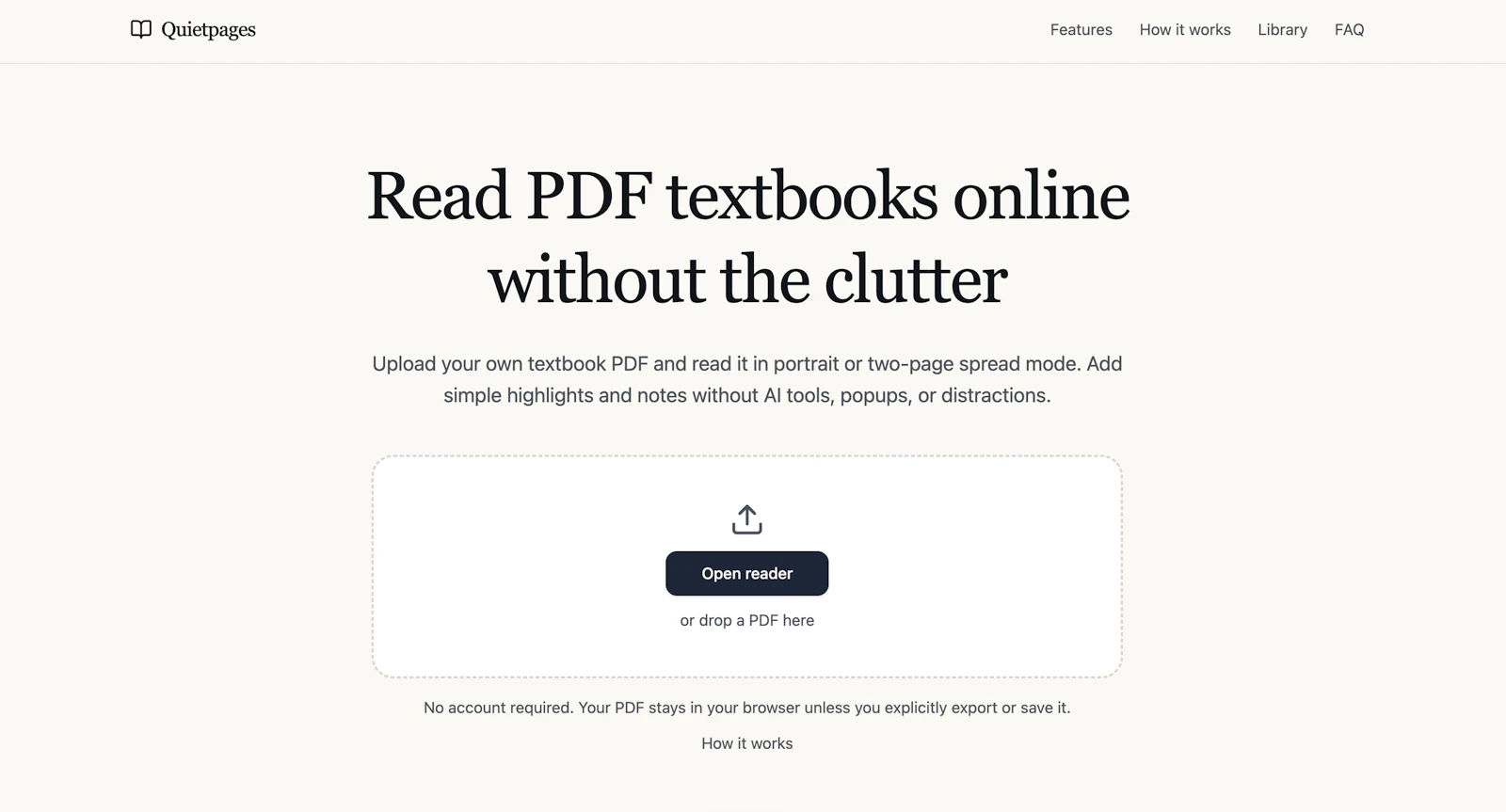 Quietpages screenshot 1