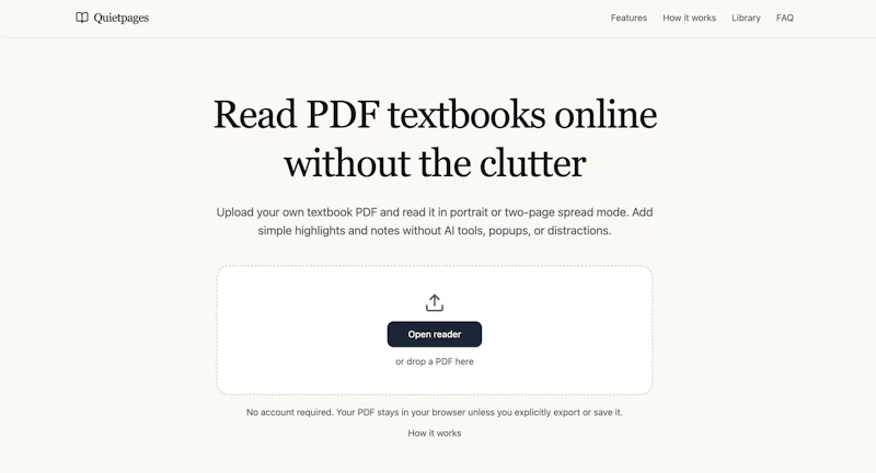 Quietpages screenshot 1