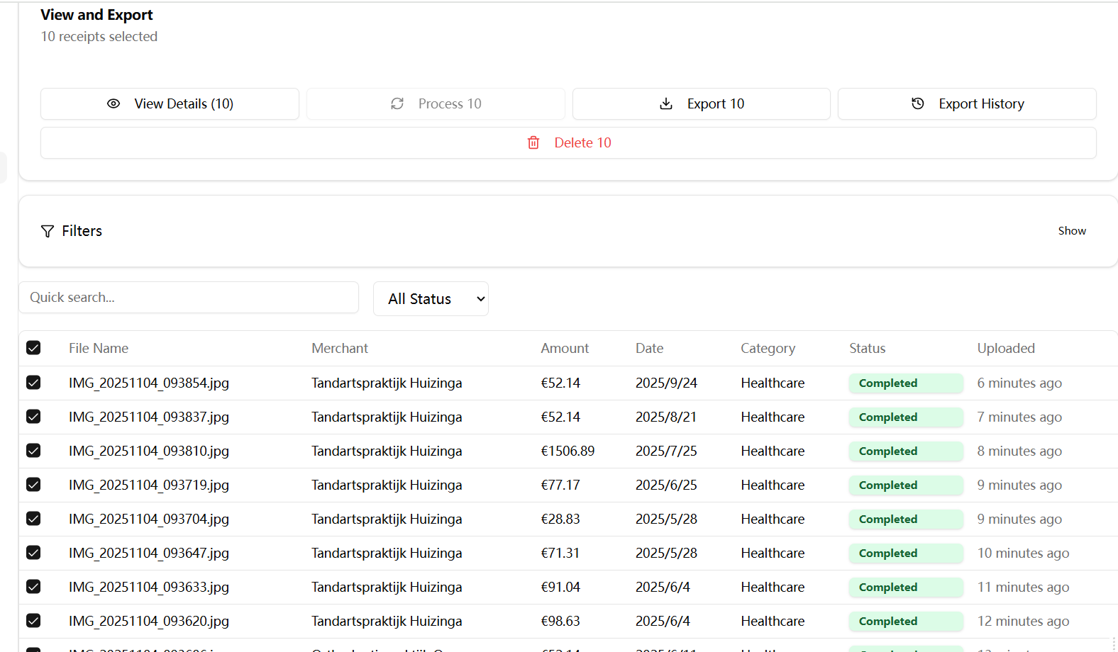 ReceiptSort - Screenshot 2 preview