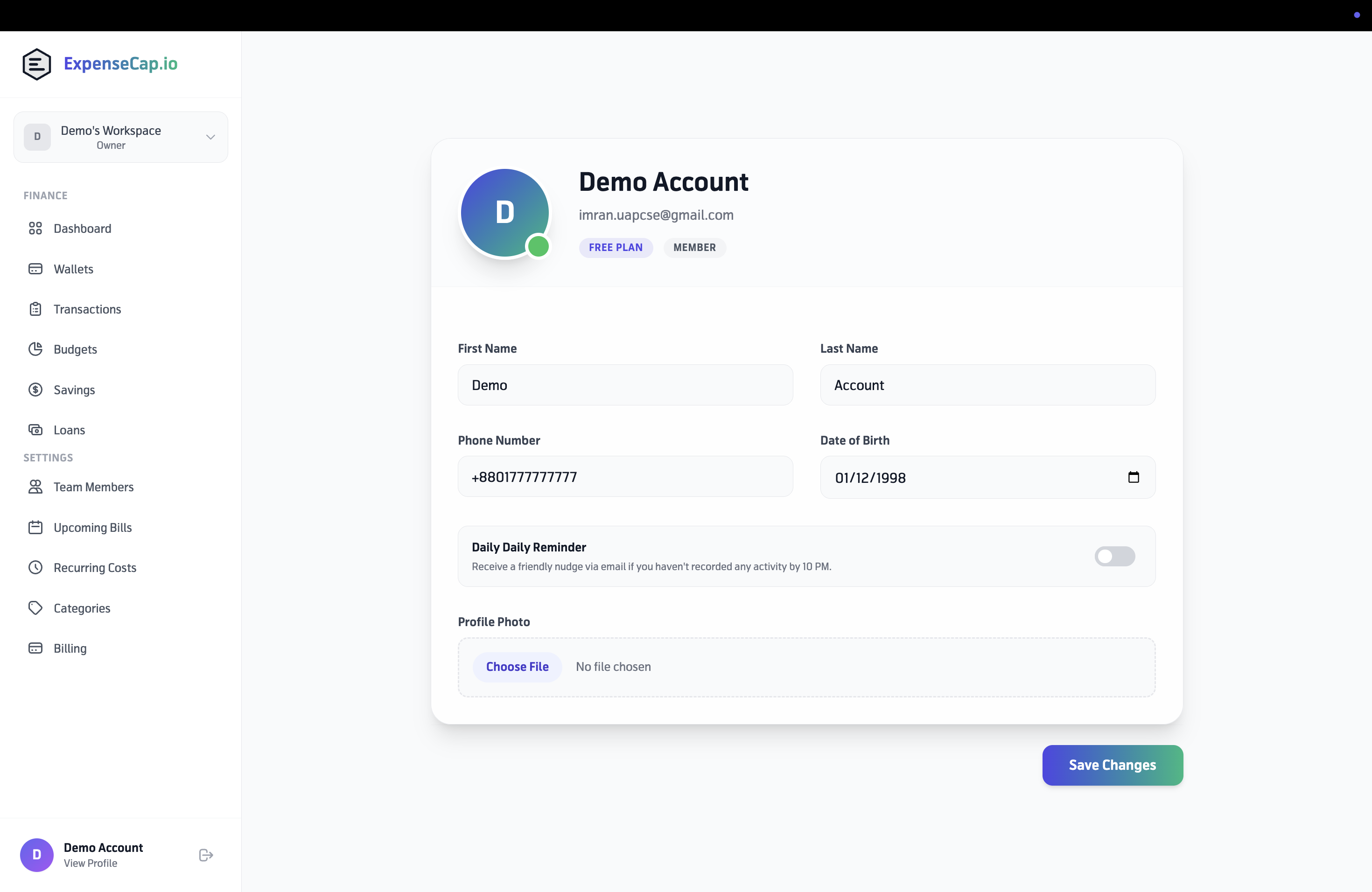 ExpenseCap.io gallery image