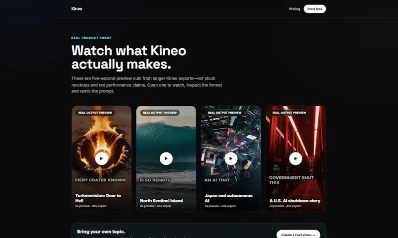 Kineo screenshot 3