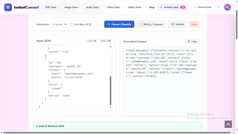 JSON Formatter & Validator screenshot 4