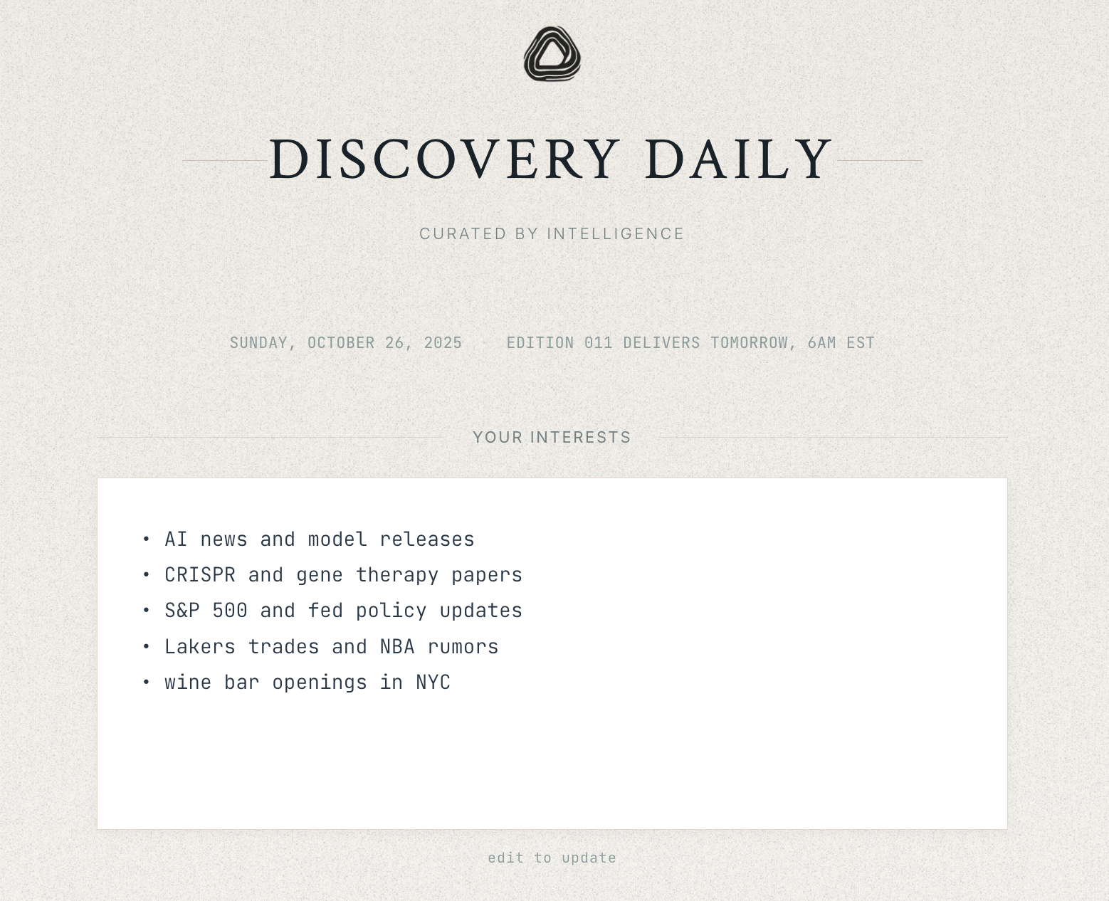 Discovery Daily gallery image