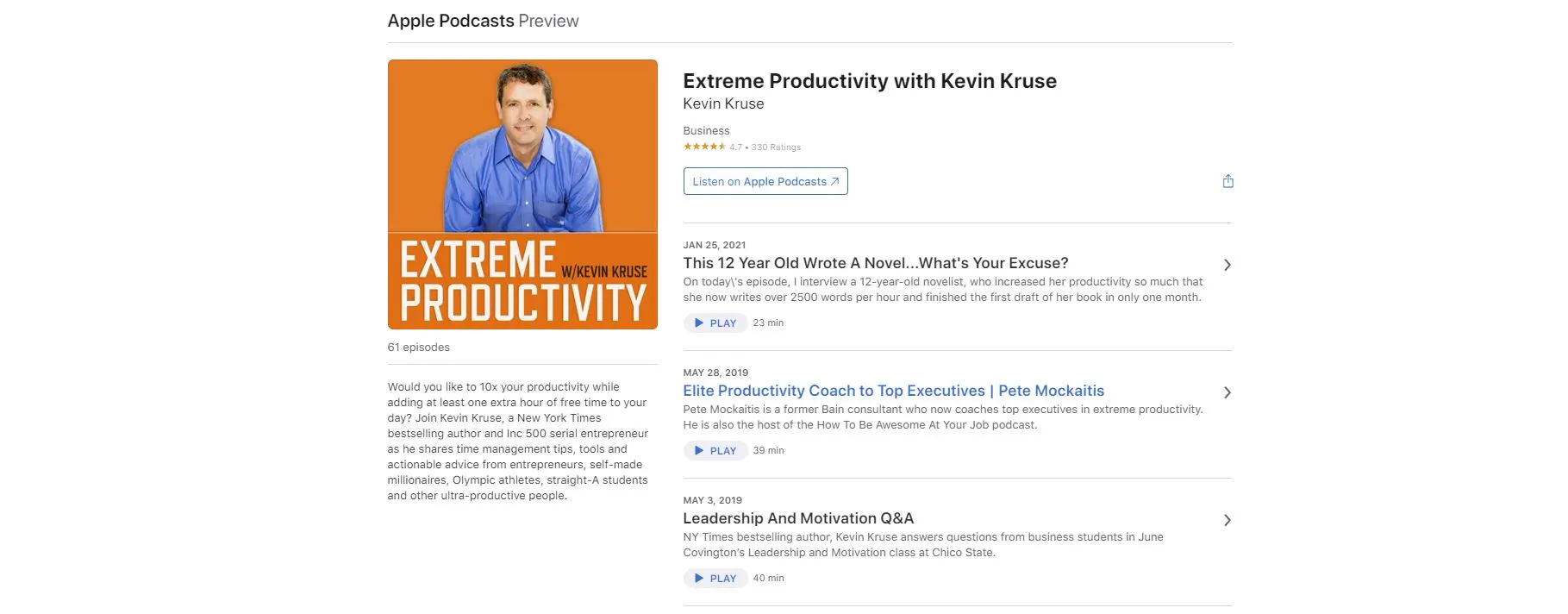 Extreme Productivity With Kevin Kruse gallery image