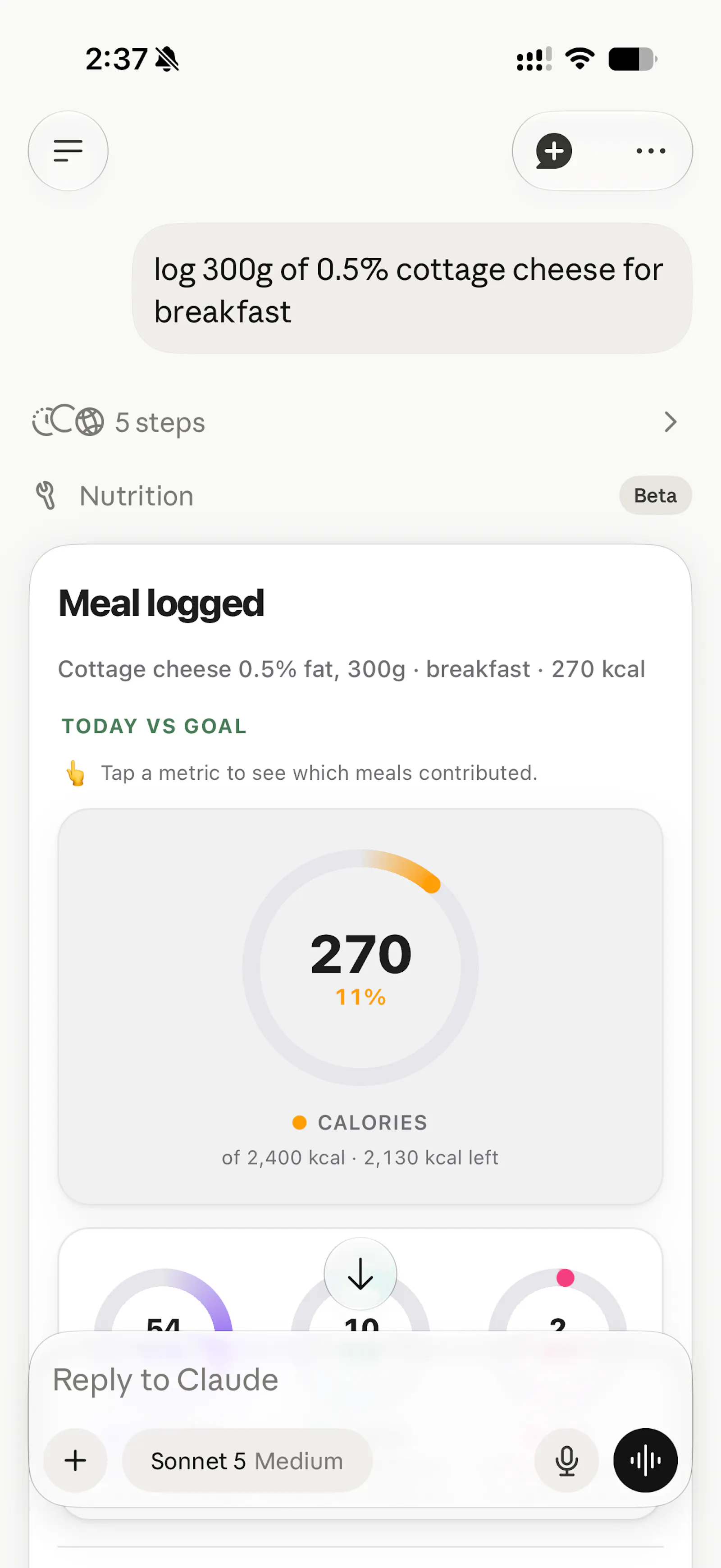 Nutrition MCP screenshot 2