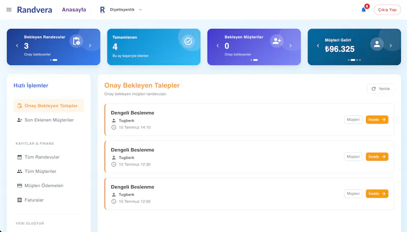 Randvera: Randevu Programı screenshot 2