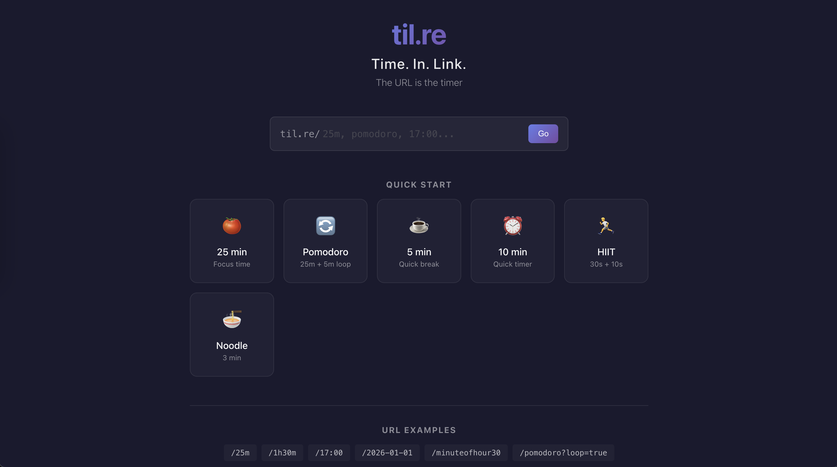 til.re - Main product screenshot demonstrating key features and user interface