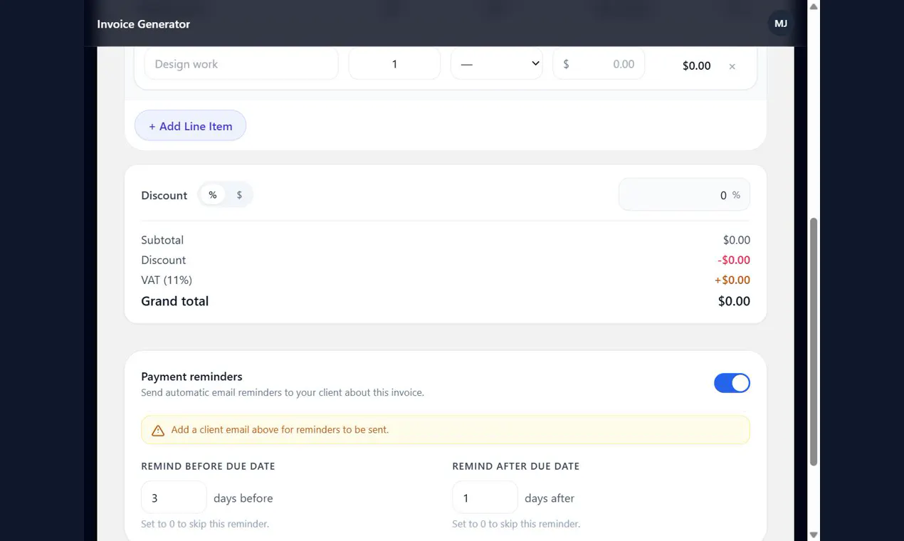 Invoice Generator gallery image