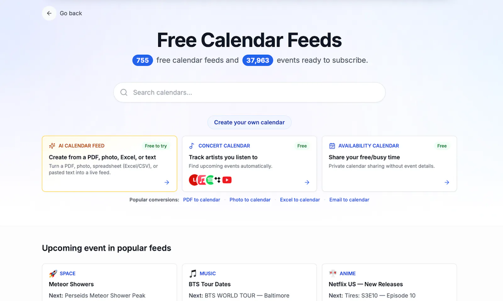 Smart Calendar Feeds screenshot 2