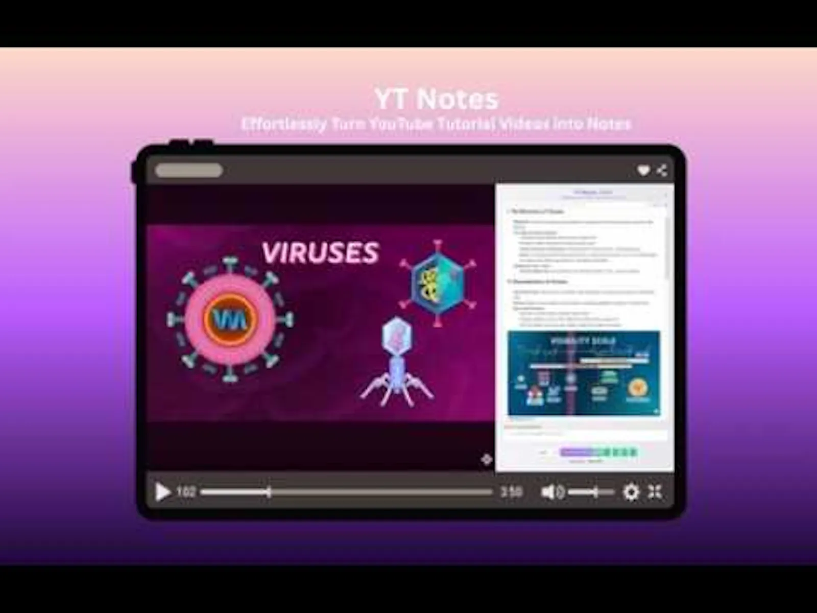 YT Notes screenshot 1 (video preview)