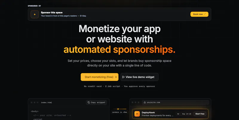 SponsorKit screenshot 2
