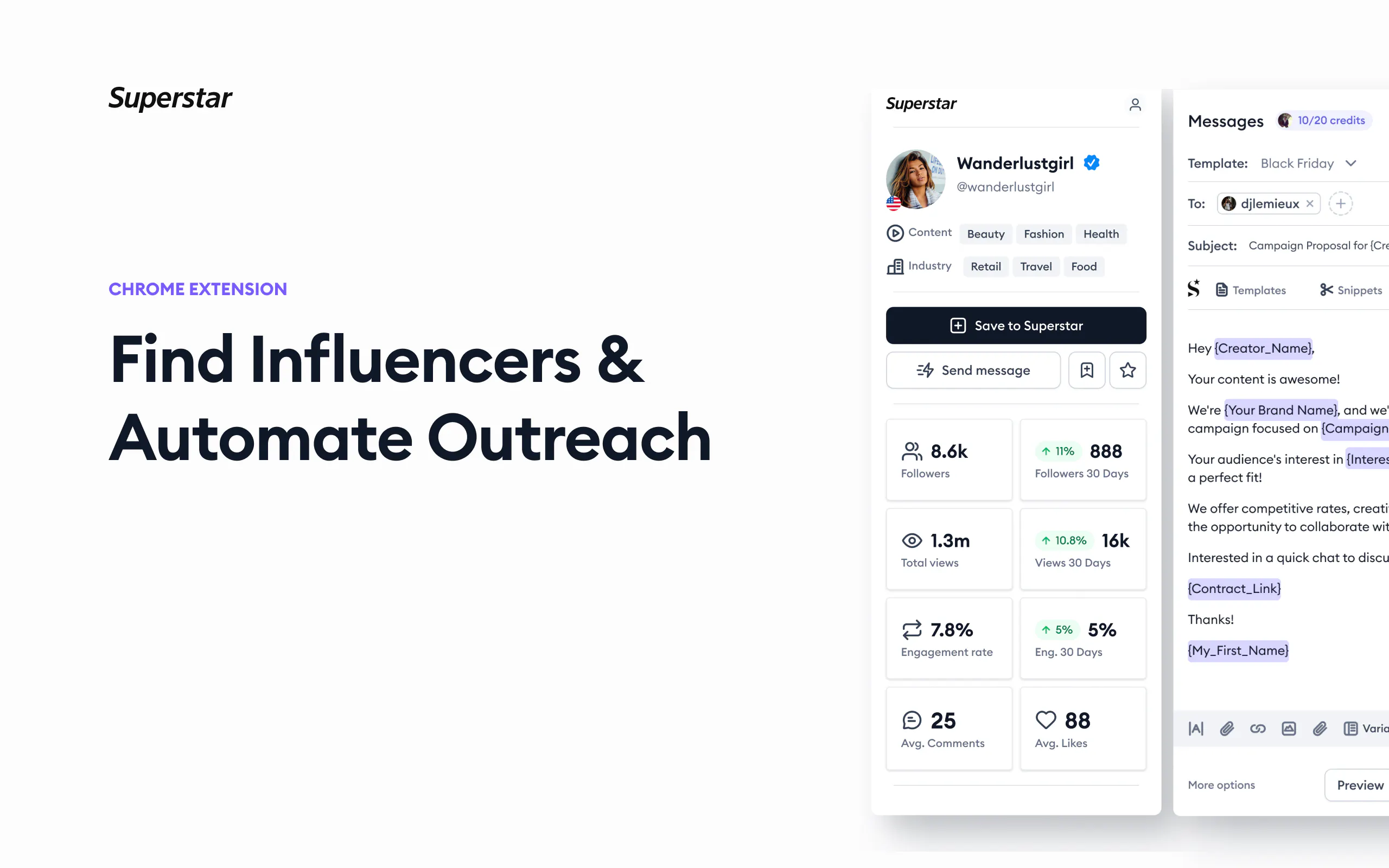 Superstar Influencer Marketing Platform gallery image