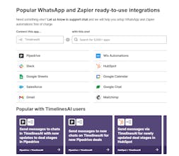 TimelinesAI Native Zapier Integration gallery image