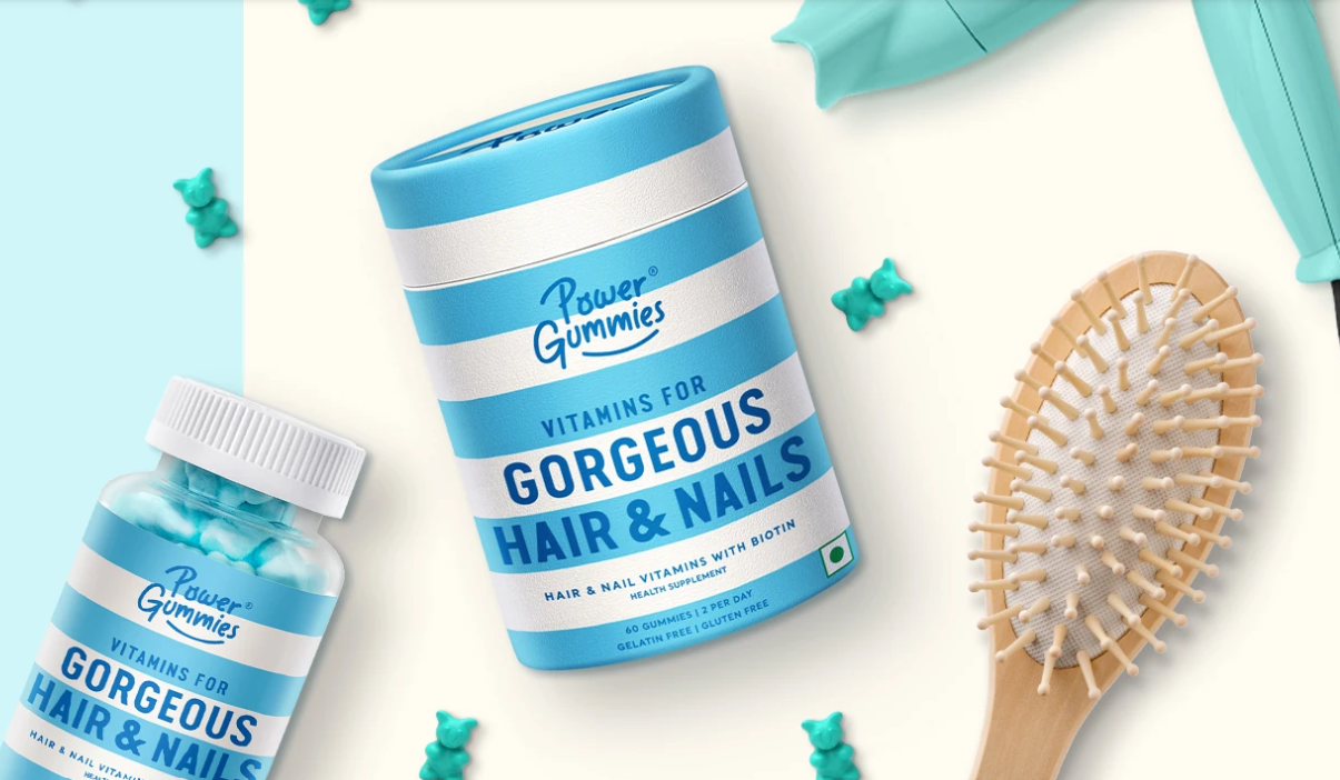 power gummies hair vitamins with biotin