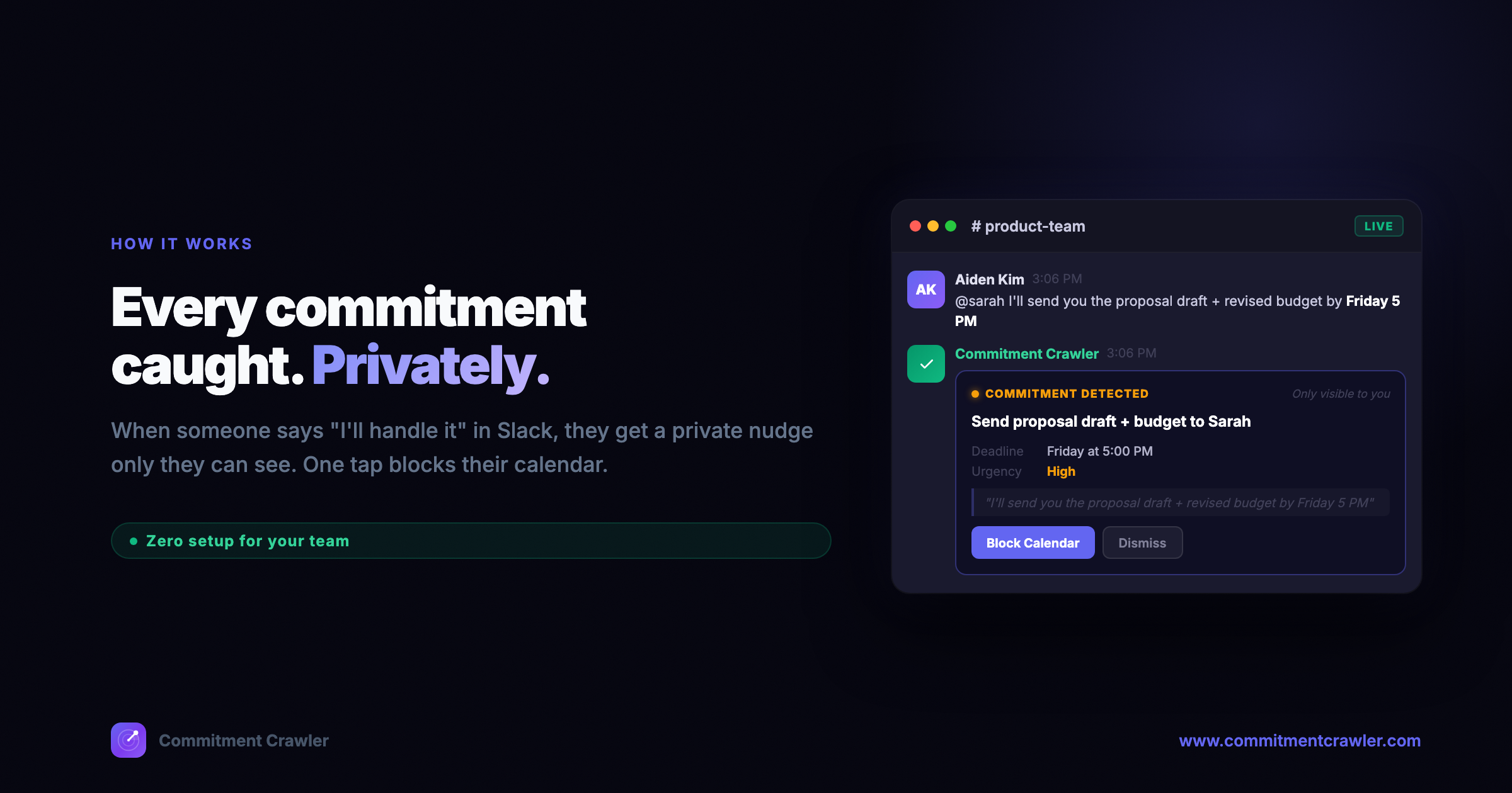 Commitment Crawler - AI for Slack Teams gallery image