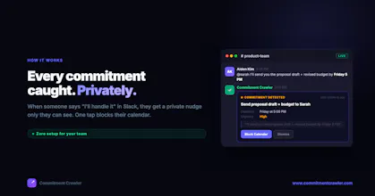 Commitment Crawler - AI for Slack Teams gallery image