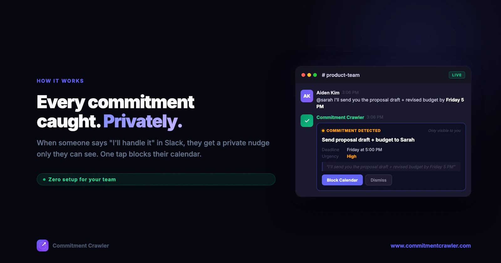 Commitment Crawler - AI for Slack Teams screenshot 2