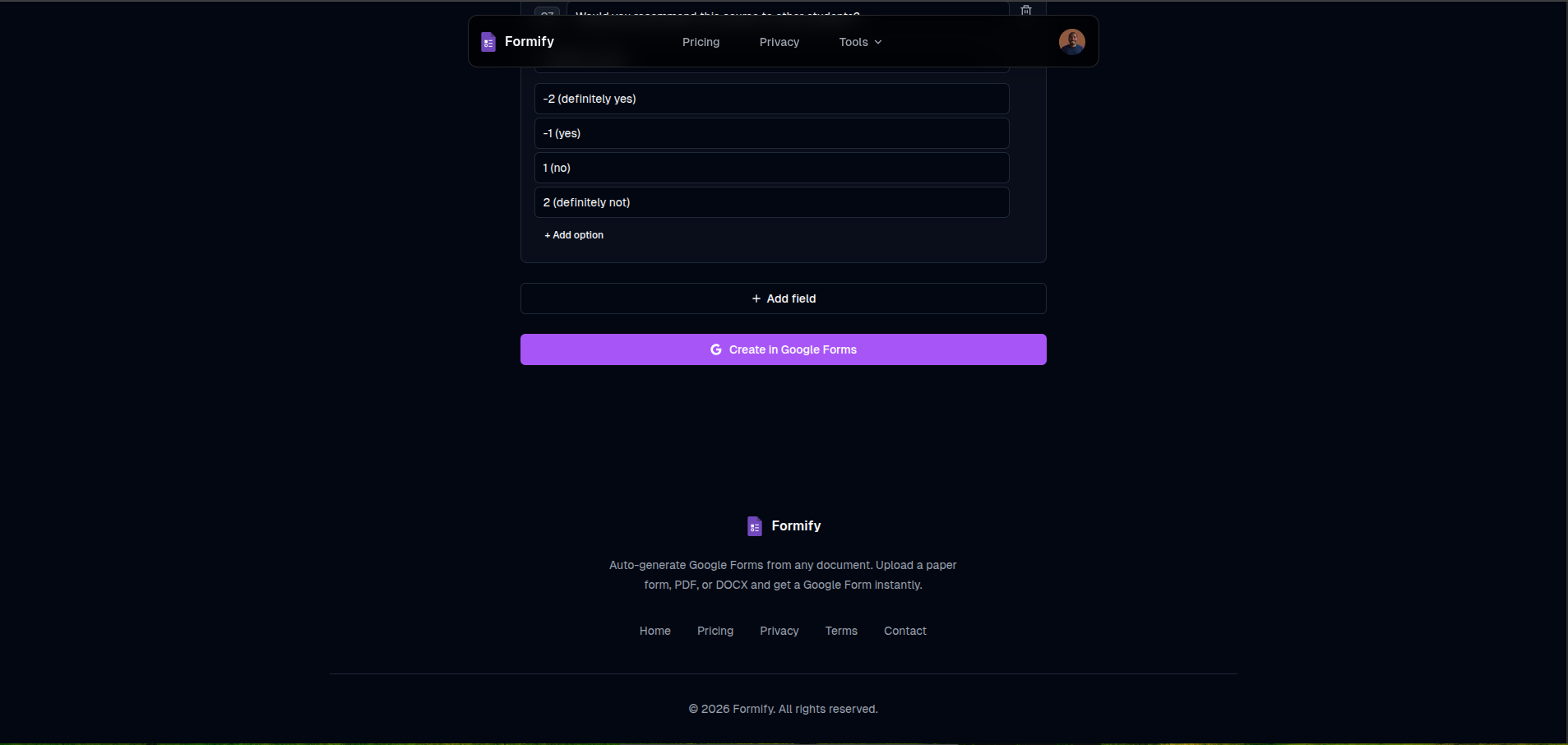 Formify gallery image