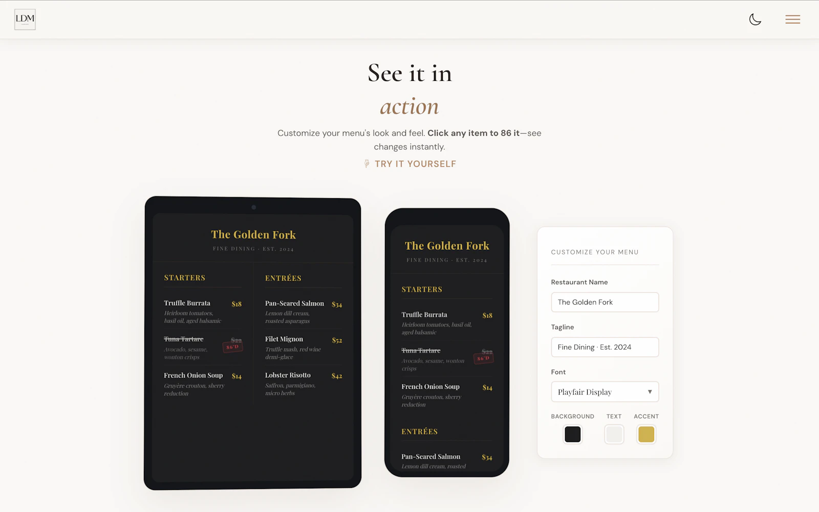 Live Digital Menu Boards for Restaurants screenshot 2