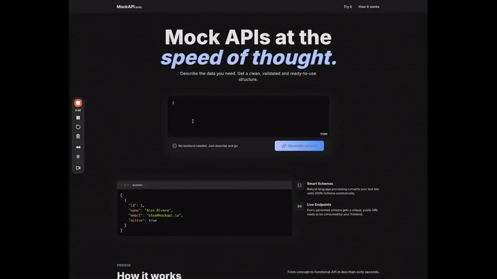 MockAPI screenshot 1 (video preview)