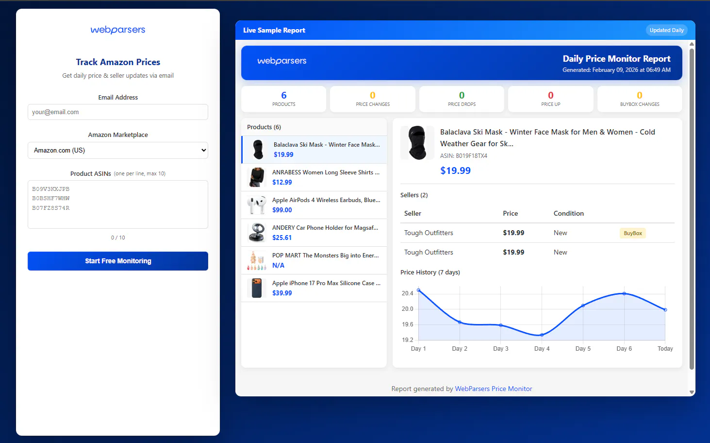 WebParsers Monitor gallery image