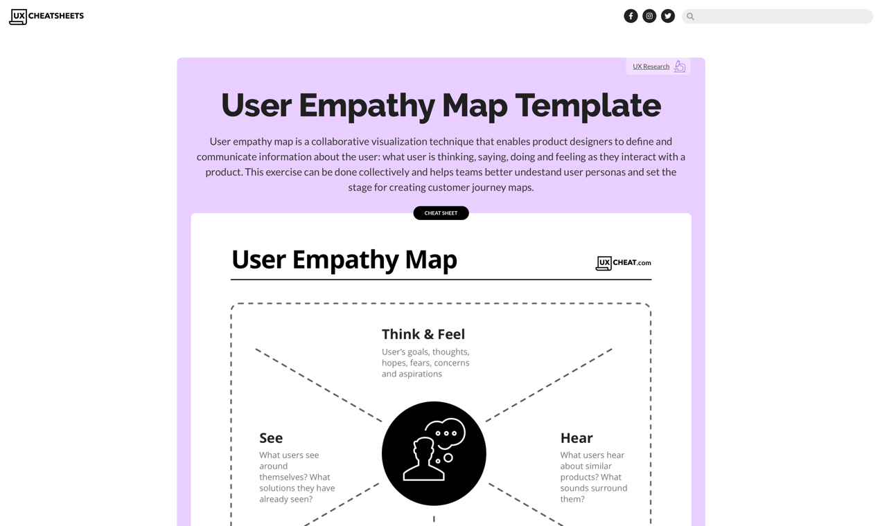 UX Cheat Sheets gallery image