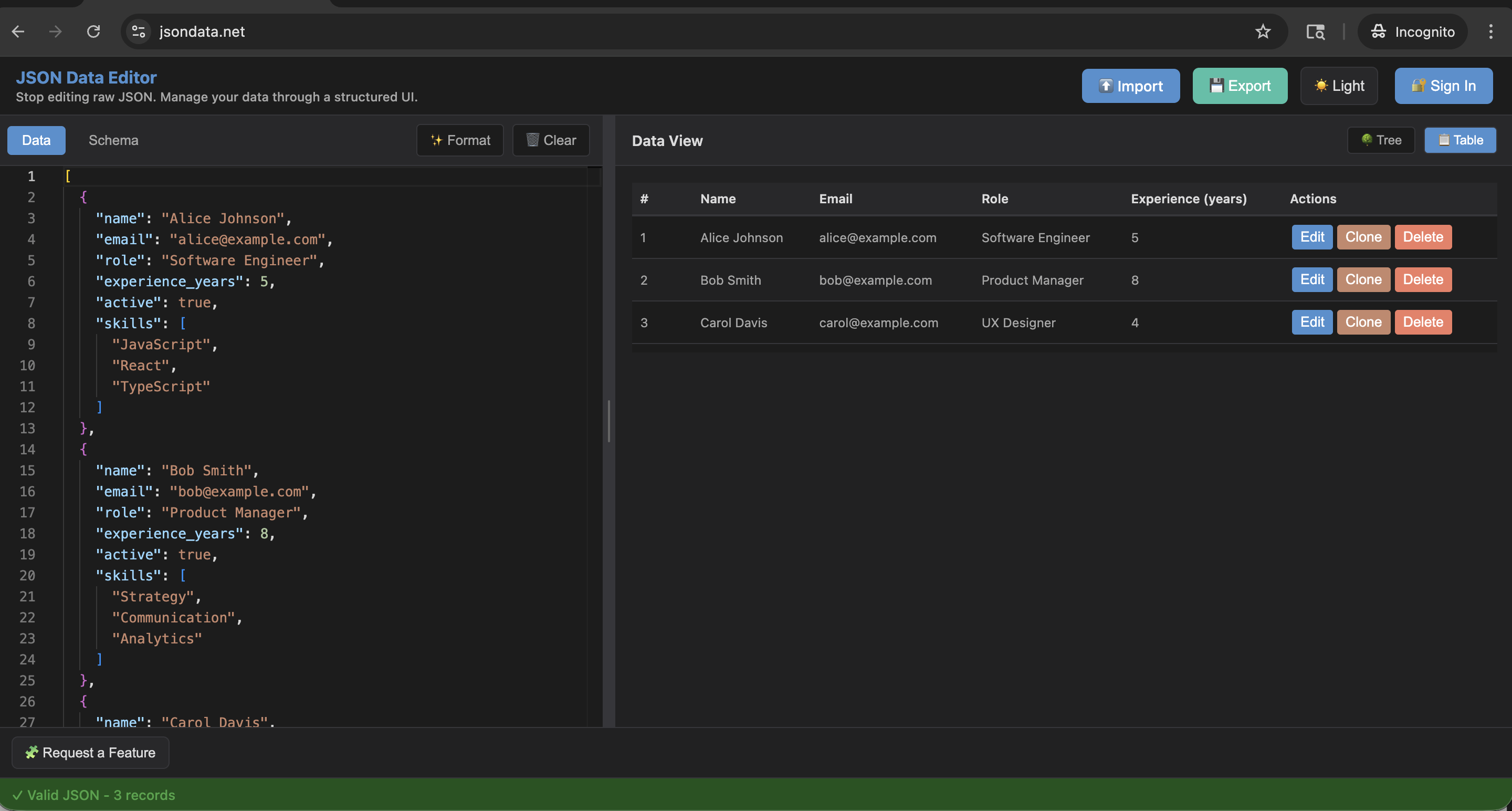 JSON Data Manager gallery image