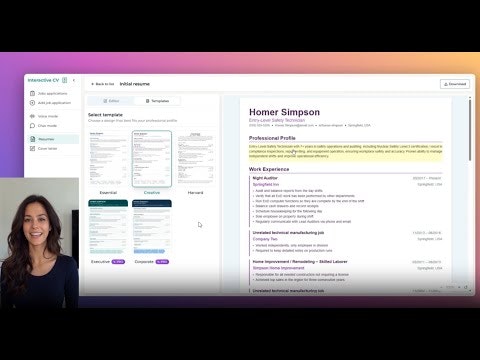 Interactive CV gallery image