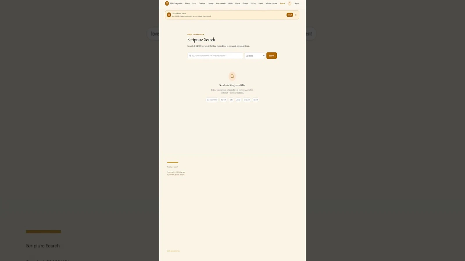 Bible Companion screenshot 1 (video preview)