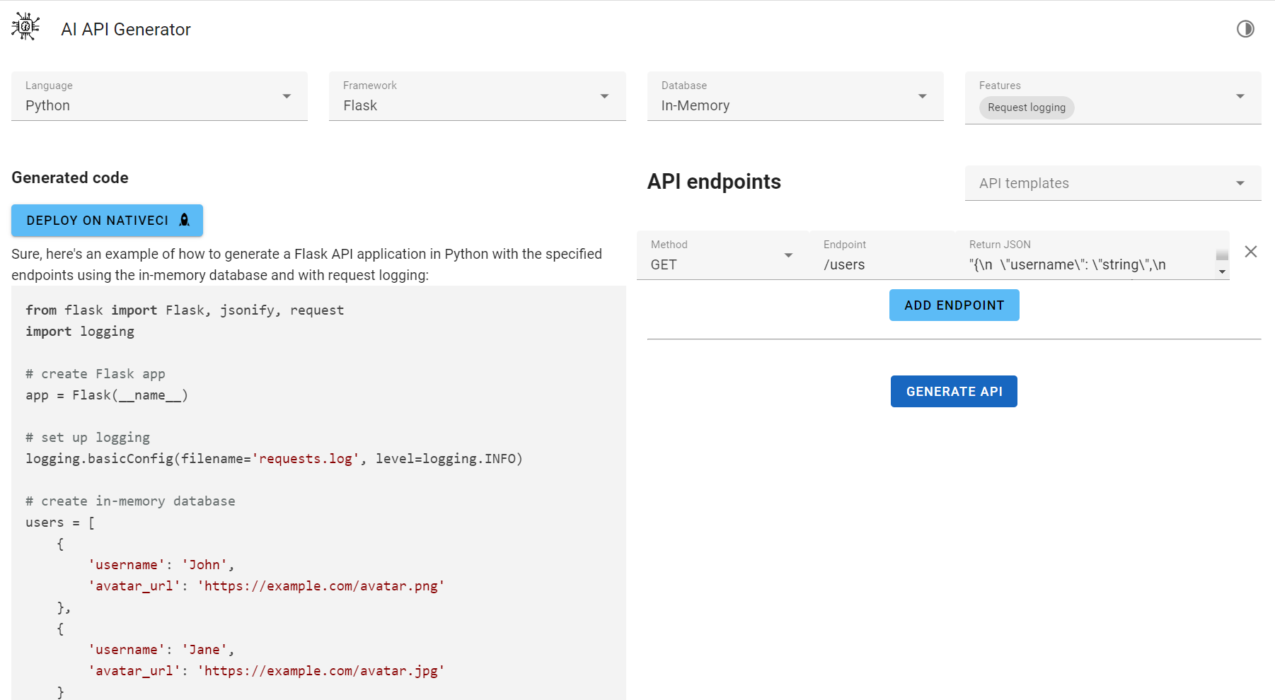 Media Nativeai - Trình tạo phụ trợ API dựa trên Chatgpt 4
