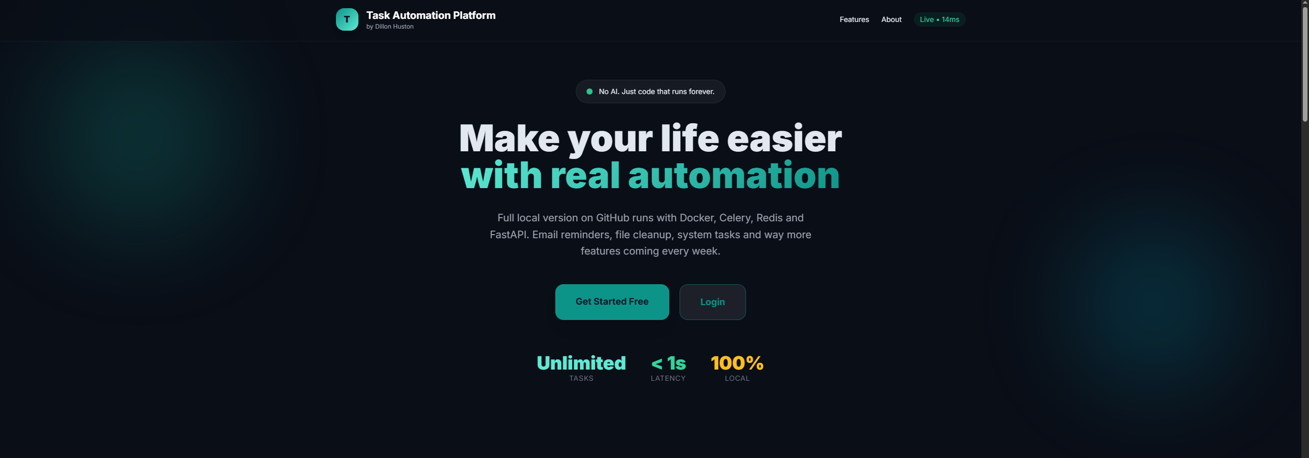 Task Automation Platform • Dillon Huston