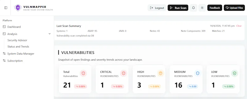 VulnMapper : SAP Vulnerability Mapping  screenshot 4