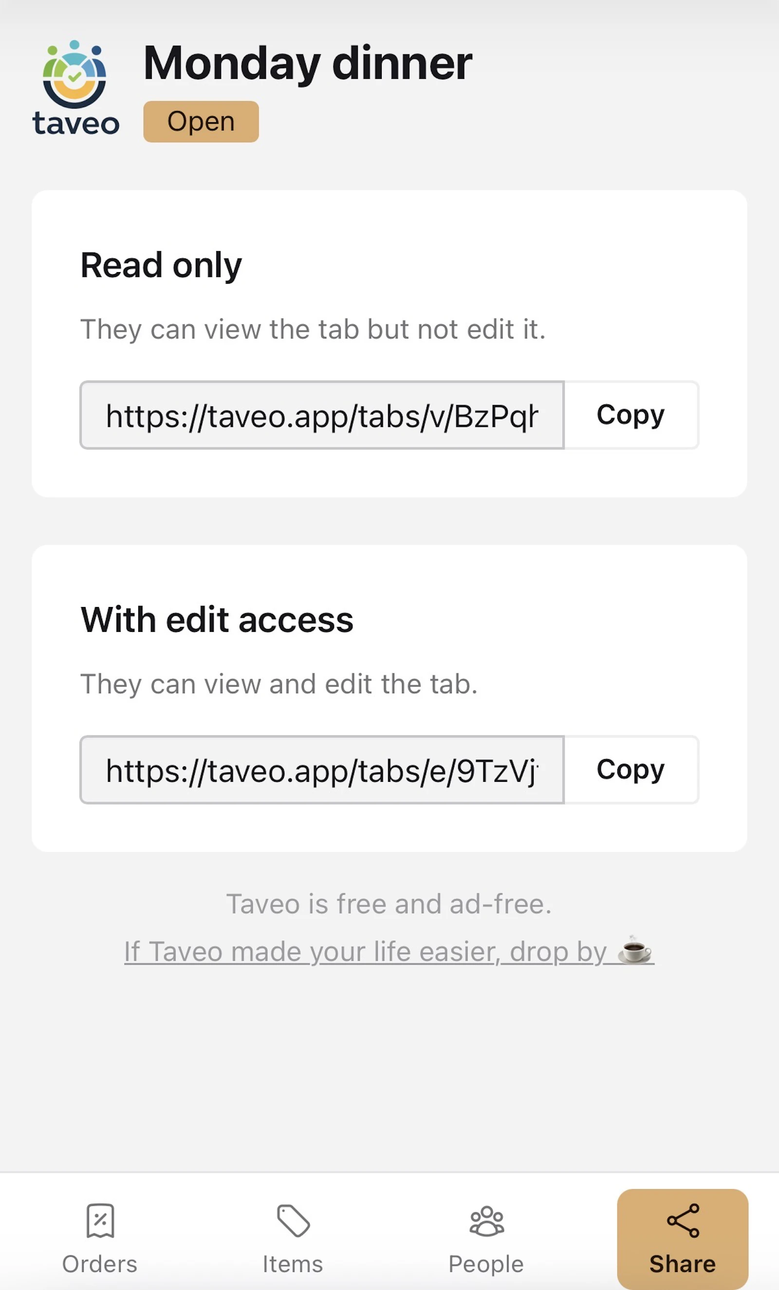 Taveo — Split the bill, no hassle screenshot 6