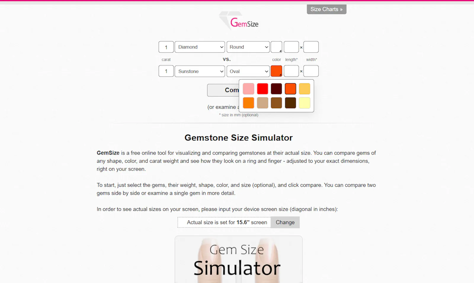GemSize screenshot 2