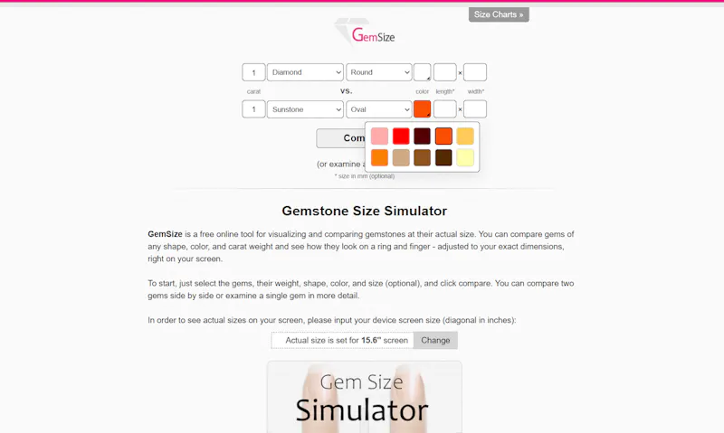 GemSize screenshot 2