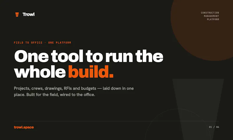 Trowl — Construction management screenshot 1