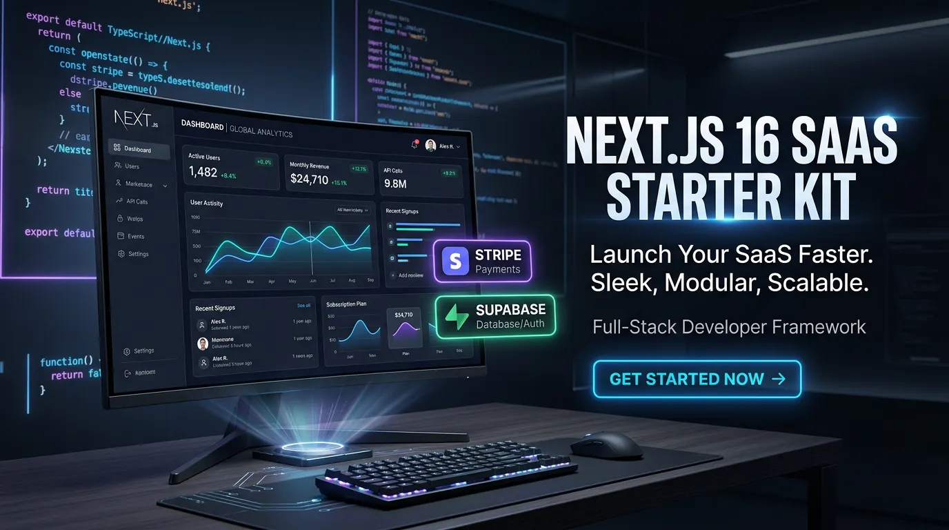 Next.js 16 SaaS Starter Kit gallery image