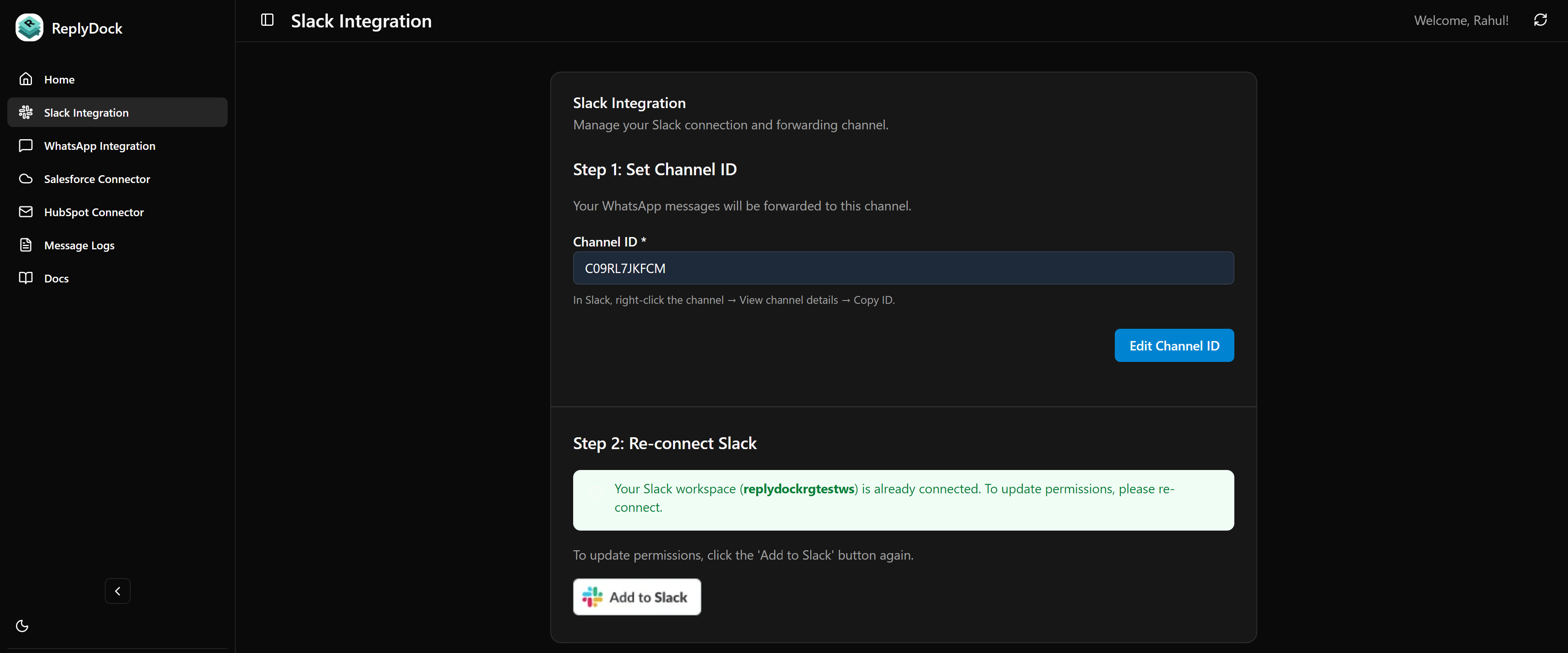 Replydock – WhatsApp + Slack Messaging - Screenshot 5 preview
