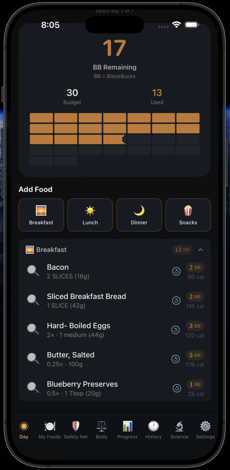 Blockbite — Track food easily gallery image