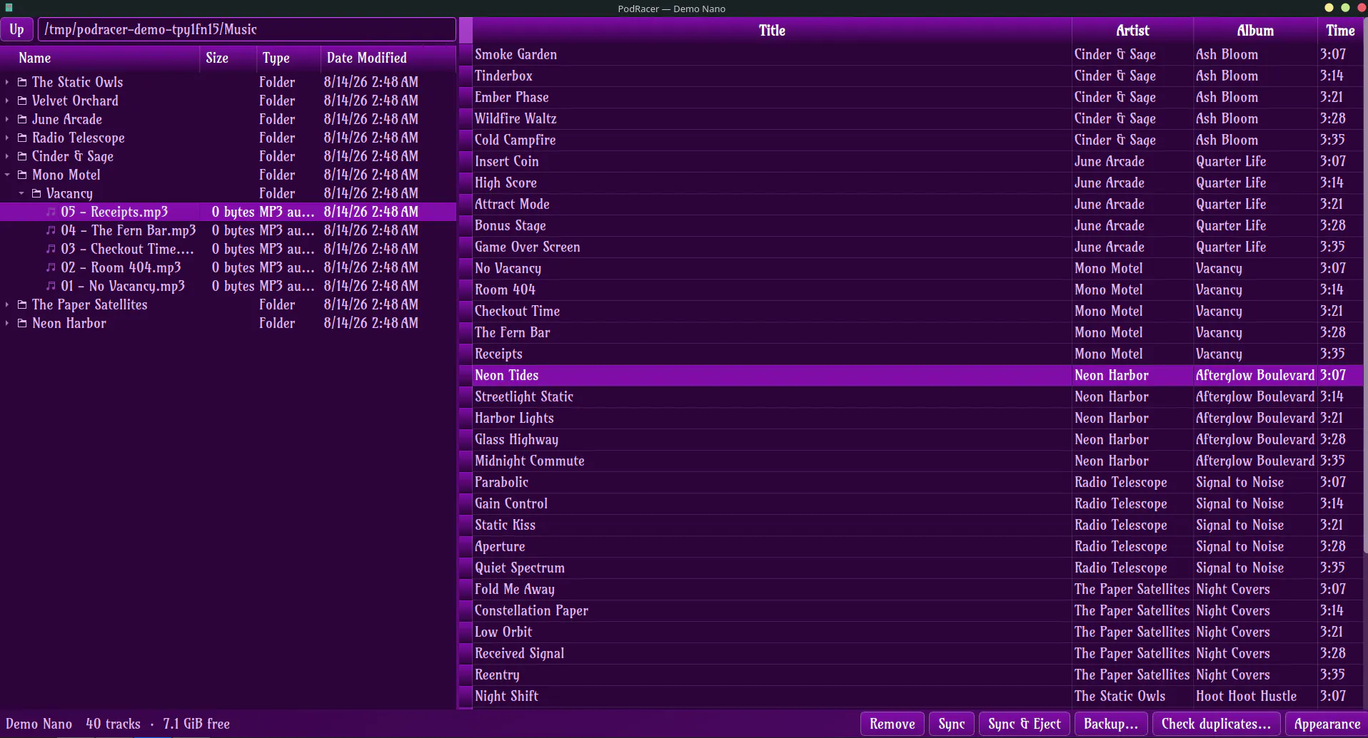 PodRacer: Manage your iPod on Linux. gallery image
