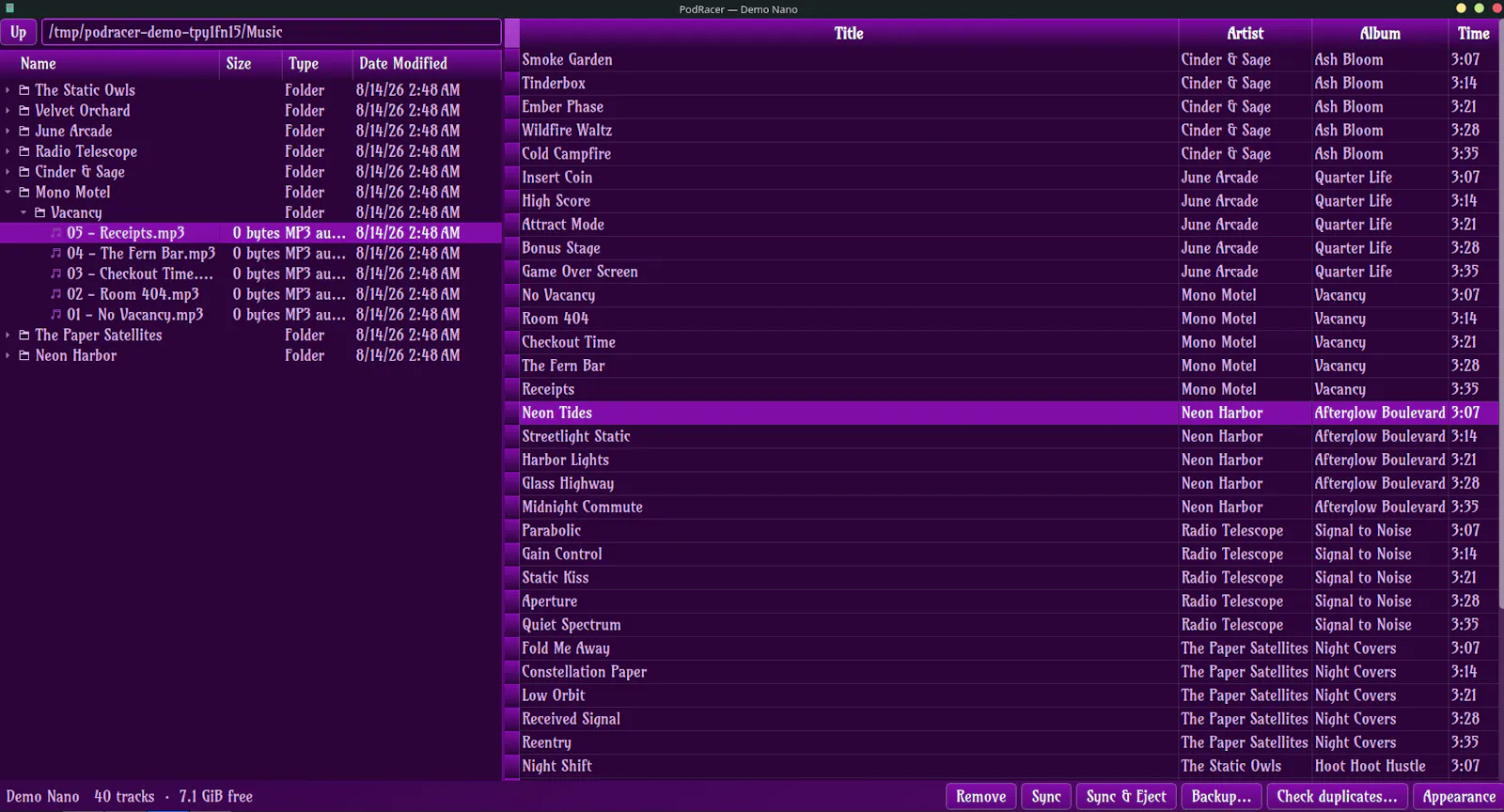PodRacer: Manage your iPod on Linux. screenshot 7