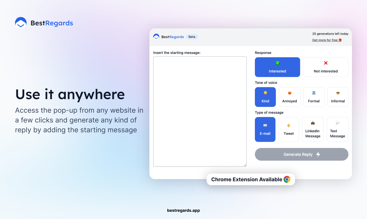 bestragards ai - ใช้ AI เพื่อตอบกลับอีเมลและข้อความเร็วขึ้น 10 เท่า media 5