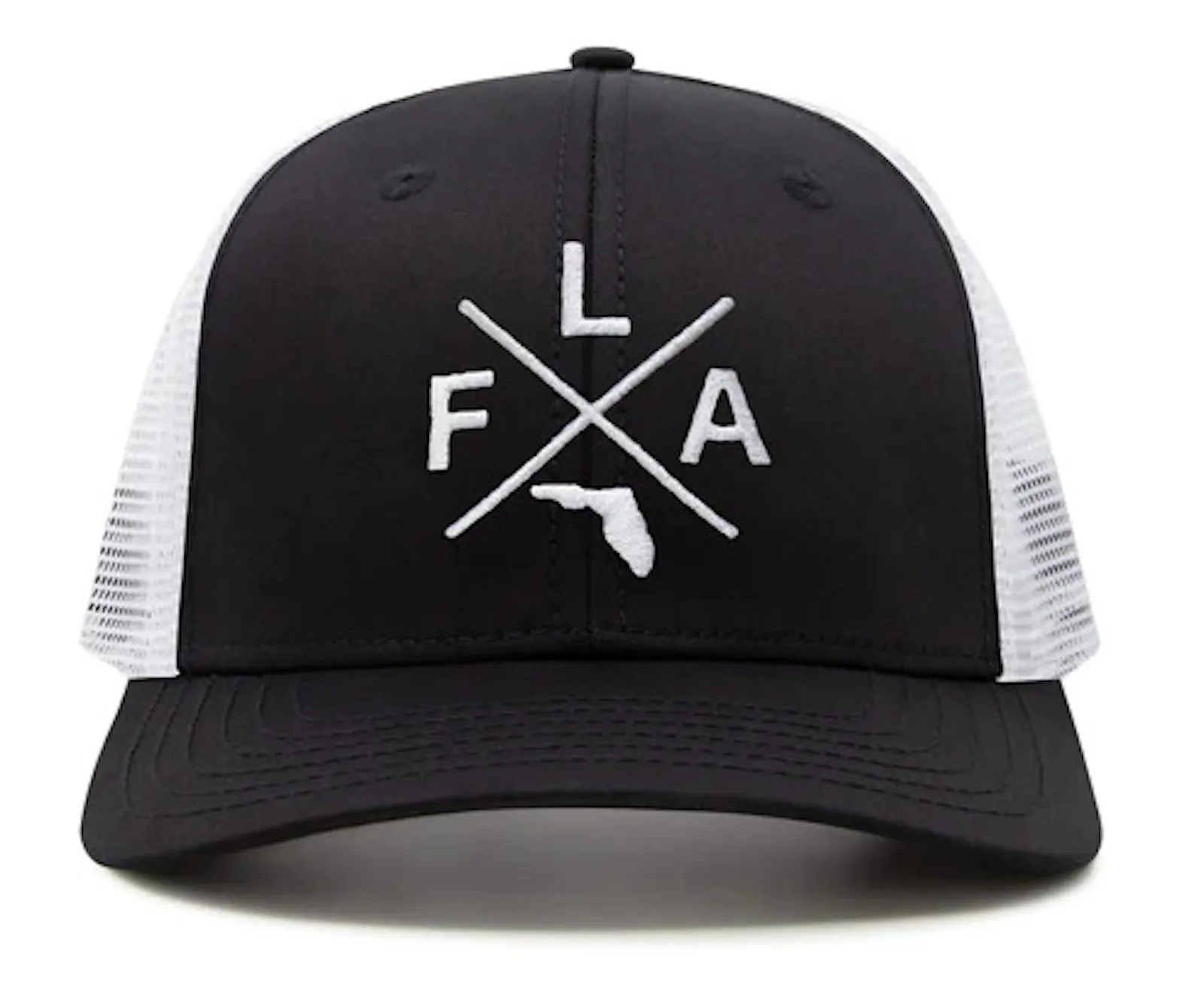 Florida FLA Trucker Hat – Black/White screenshot 2