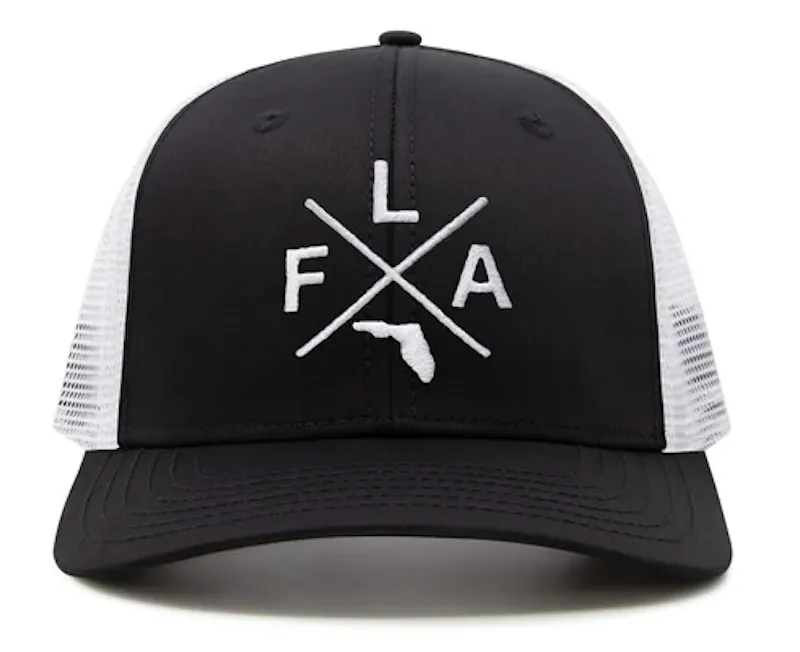 Florida FLA Trucker Hat – Black/White screenshot 2