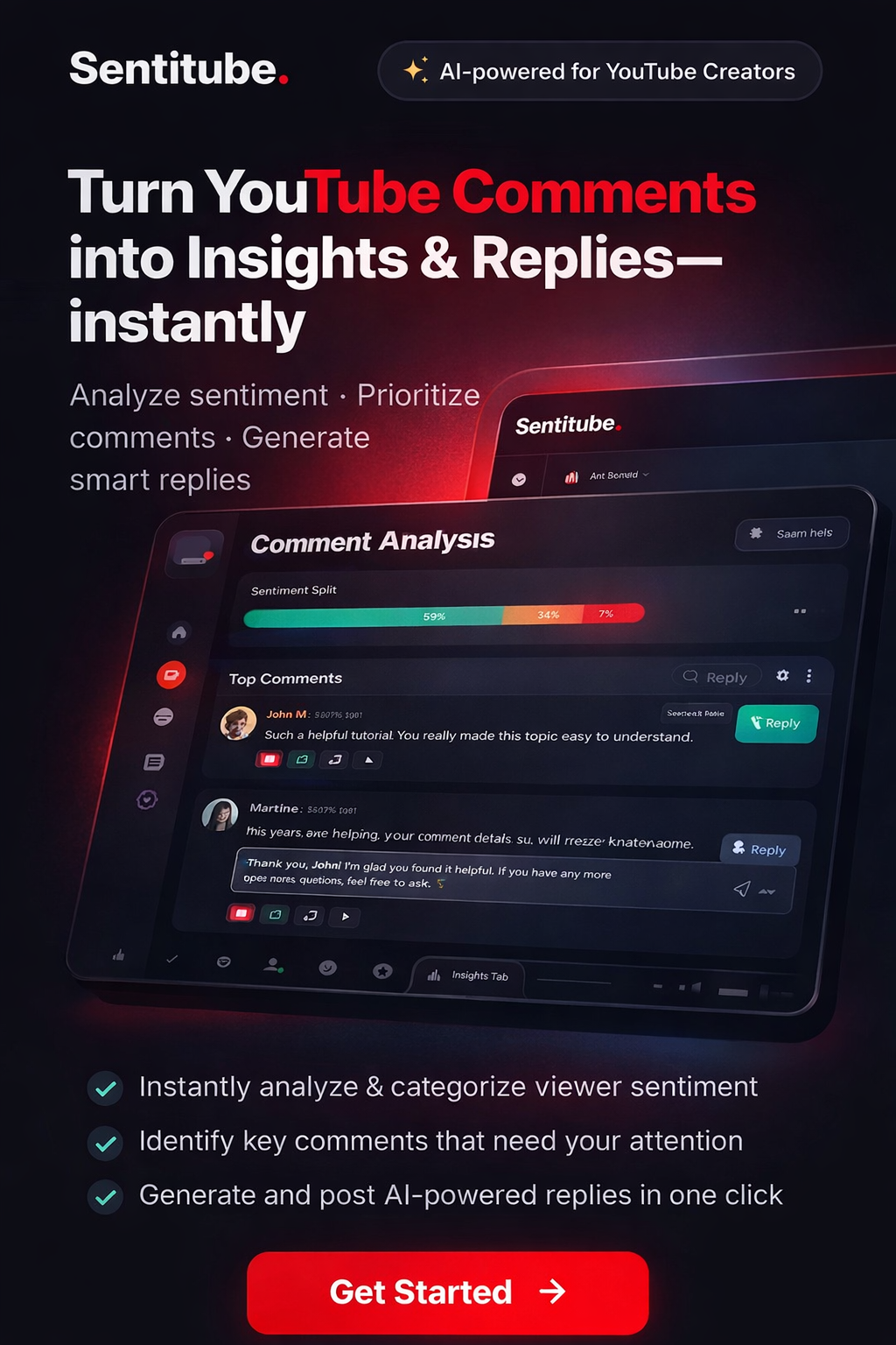 YouTube Comment Sentiment Analyzer gallery image