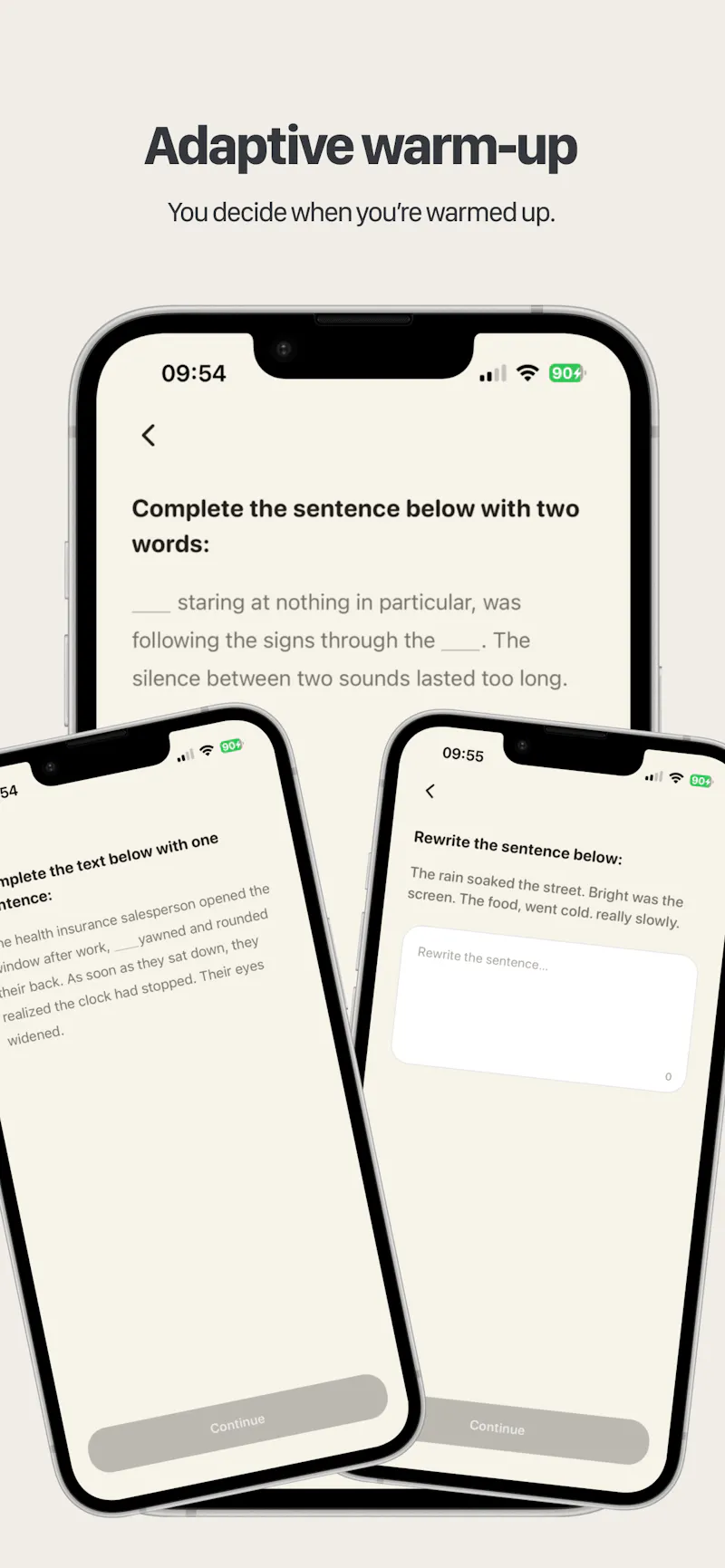 Spark: warm-up before writing screenshot 2