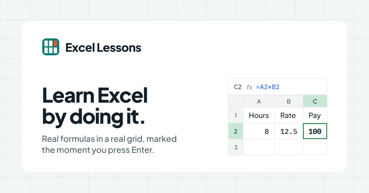Excel Lessons gallery image