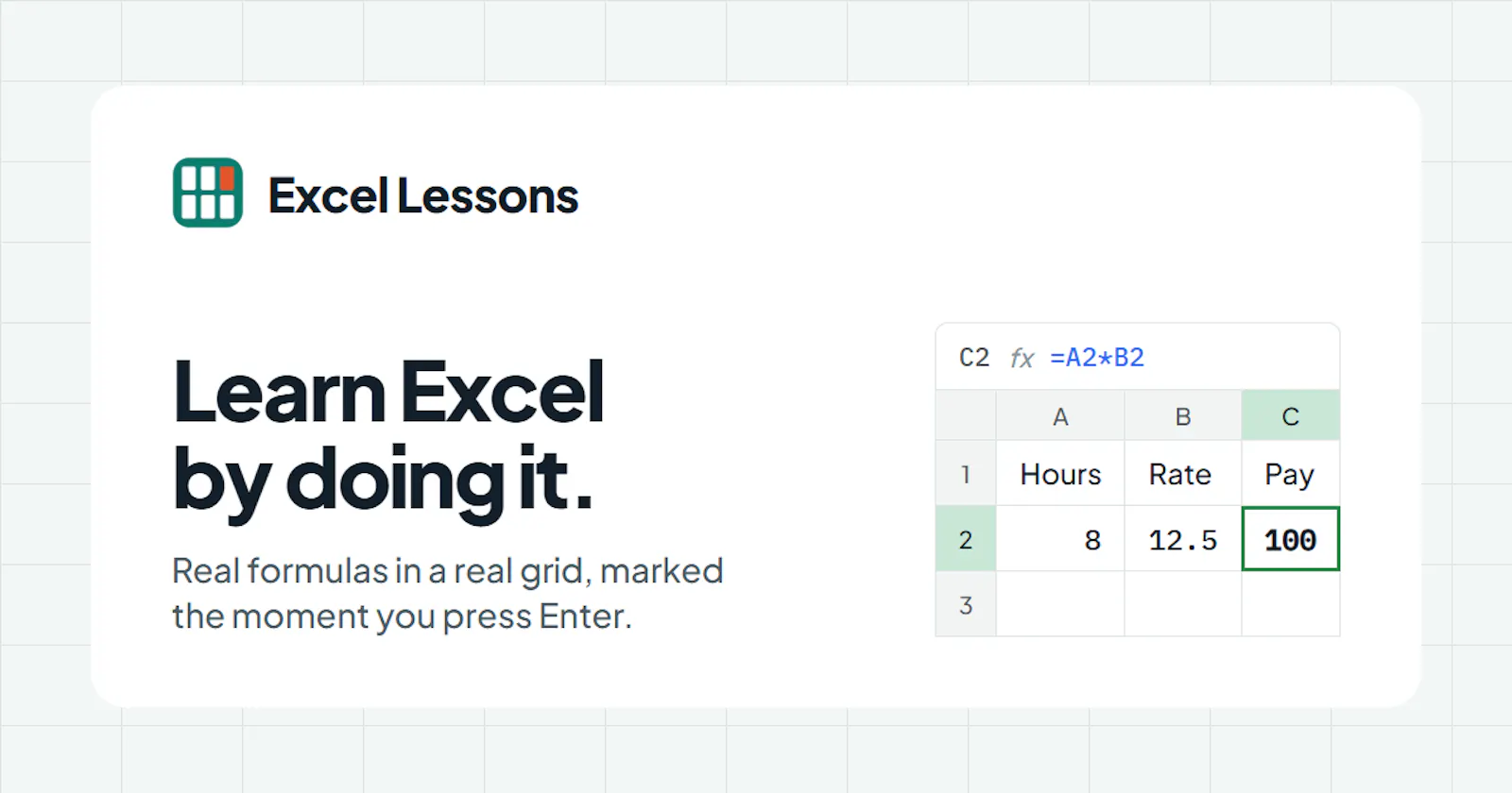 Excel Lessons screenshot 1