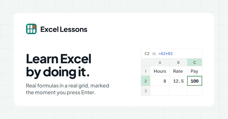 Excel Lessons screenshot 1